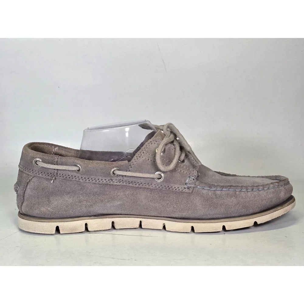 Timberland SensorFlex Men's Loafers Size 11 Gray Suede Boat Deck Casual Shoes‎